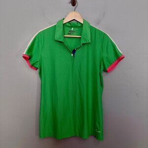 NIKE GOLF tour performance women's green polo shirt size L